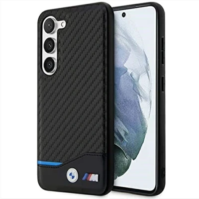 Afbeelding van BMW M Carbon Blue Line Back Cover Geschikt voor Samsung Galaxy S23 Plus (S916) Zwart
