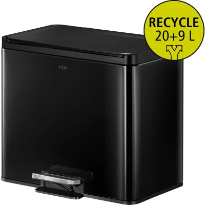 Afbeelding van Eko Essential Recycler pedaalemmer 20 + 9 l, zwart