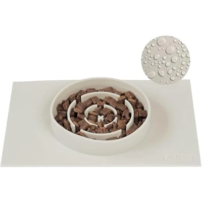 Afbeelding van PiuPet® Slow Feeder Langzaam voeren voor honden en katten Vaatwasmachinebestendige langzame voerbak Interactieve als u onderweg bent