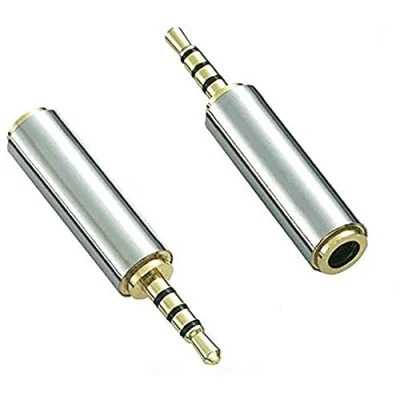 Afbeelding van Aiivioll 2 x 2,5 mm mannelijke naar 3,5 vrouwelijke audio adapter, verguld, 3 ring AUX splitter, hoofdtelefoonaansluiting, stereo of mono hoofdtelefoonaansluiting