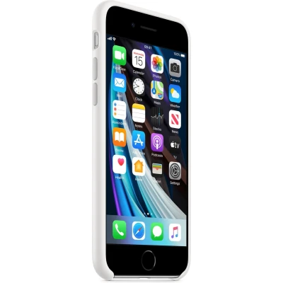 Afbeelding van Apple Silicone Backcover iPhone SE (2022 / 2020) hoesje White