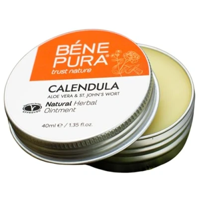 Afbeelding van BenePura Calendula zalf, natuurlijke zalf voor wonden en kleine brandwonden met aloë vera sint janskruid, 40 ml