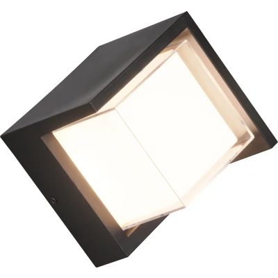 Afbeelding van REALITY PUNO Wandlamp Zwart mat incl. 1x SMD 8W Buitenverlichting IP54
