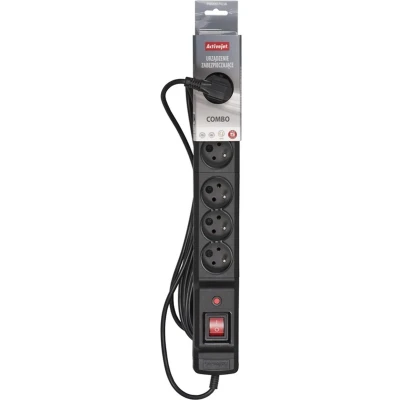 Afbeelding van Activejet COMBO 6GN 3M power uitbreiding 6 AC uitgang(en) Binnen Zwart