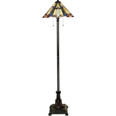 Afbeelding van Quoizel Staande LED Lamp Inglenook 2X E27 Max 60W Valiant Bronze