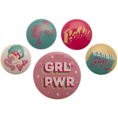 Afbeelding van Mattel Barbie &quot;GRL POWER&quot; Set van 5 Badges