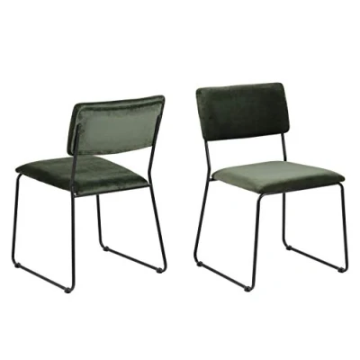 Afbeelding van Bendt Eetkamerstoel &#039;Tammi&#039; Velvet, kleur Forest Green