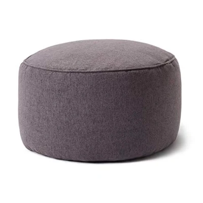 Afbeelding van Lumaland Comfort Line Indoor Poef Beanbag Hocker Stool 45cm x 25cm Lichtgrijs