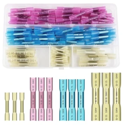 Afbeelding van Legpador 100 stuks krimpkous, elektrische connector, kabelschoen, draadverbindingsset, waterdicht, krimpkousen, voor auto&#039;s en motorfietsen