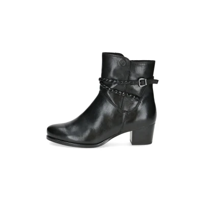Afbeelding van Caprice Cowboy/Bikerlaarsjes, Dames, Maat: 39, Black Leer