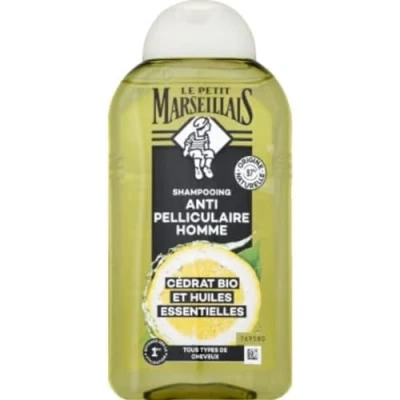 Image de Le Petit Marseillais Shampooing Anti Pelliculaire Infusion Huiles Essentielles Et Cédrat Bio, 250 ml (Lot de 1)