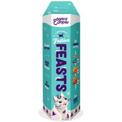 Afbeelding van Edgard&amp;Cooper Adult Chunks Festive Multipack Kattenvoer 6x85 g