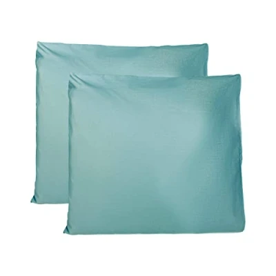 Afbeelding van kussensloop, 60 x cm, 2 stuks, rechthoekig 100% katoen, met sluiting Groen