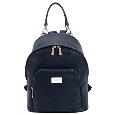 Afbeelding van David Jones Kleine damesrugzak handtas gedragen schouder meisjes PU leer mini schooltas stad handvat zak ritssluiting mode rugzak jonge trend chic designer, Donkerblauw, Praktisch