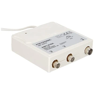 Afbeelding van Metronic 432176 Universele binnenversterker met FM UHF versterkingsregeling, instelbare versterking, maximaal 30 dB, 4G bescherming, tv stopcontacten Ø 9,52 mm, wit