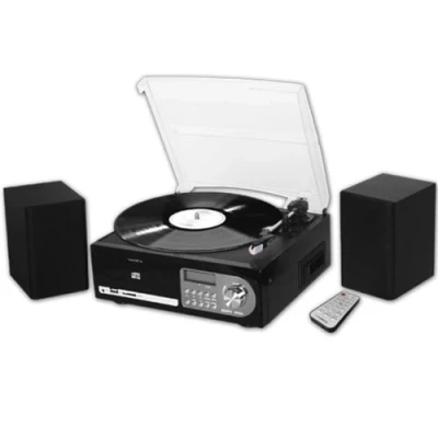 Image de système stéréo avec plateau tournant 33 45 78 rpm