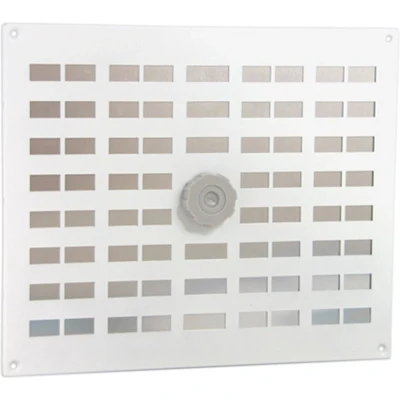 Afbeelding van Nedco schuifrooster 300x30mm met draaiknop aluminium wit