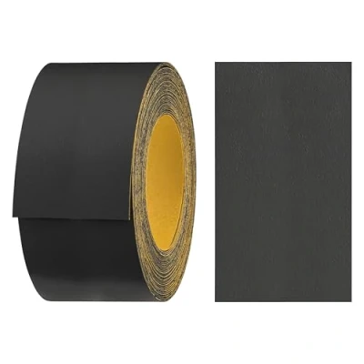 Afbeelding van haggiy Melamine Randband, zelfklevend, 40 mm x 5 m, meubelrandband, veilige grip zonder strijken, fineer voor planken/houten platen (antraciet)