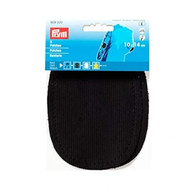 Afbeelding van Prym Snoerpatches voor strijken/naaien op 14 x 10 cm, zwart