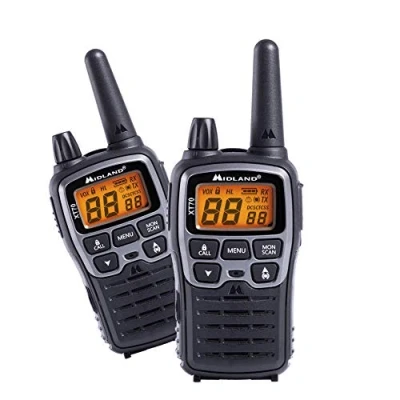 Image de Midland XT70 Portable radio 2 bandes PMR/LPD 446 MHz, 433 MHz 93 canaux (pack de 2)