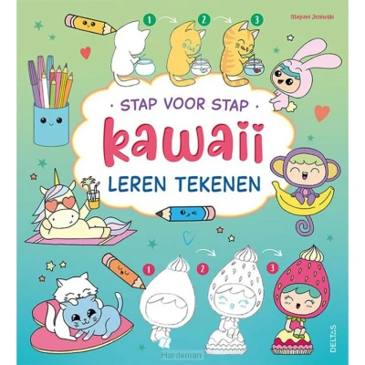 Afbeelding van Tekenboek Deltas stap voor Kawaii