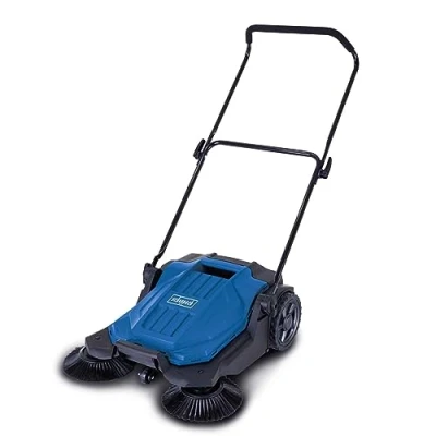 Afbeelding van Veegmachine S800 Scheppach 650 mm veegbreedte Oppervlakteprestatie van 2600 m²/u Opvangmand 20L 3 borstels