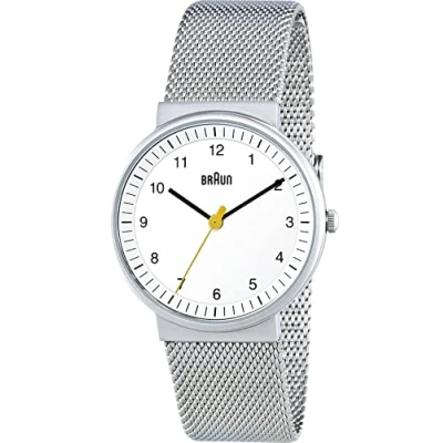 Afbeelding van Braun Dameshorloge, uniseks, dames, klassiek, analoog, kwarts, BN0031WHSLMHL, wit