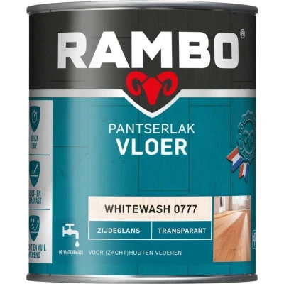 Afbeelding van Rambo Pantserlak Vloer Zijdeglans Dekkend Sneldrogend Vocht &amp; Vuilwerend Whitewash 2.5L