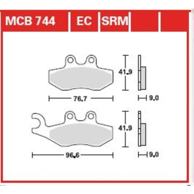 Afbeelding van TRW Organic Low Budget MCB744EC Remblokkenset