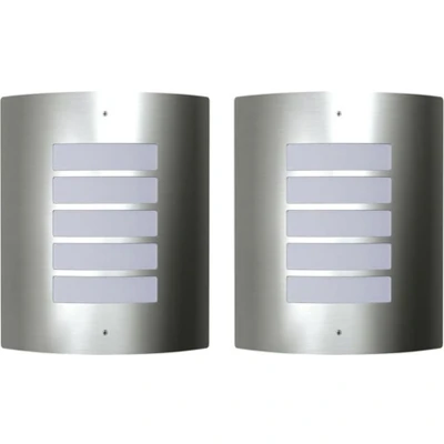 Afbeelding van vidaXL Buitenlamp RVS Falerna 2 st