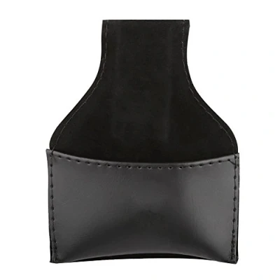 Afbeelding van krijthouder biljart, Tbest Snooker Biljart Krijt Tas PU Leer Zwart Cue Tips Poeder Houder Draagbare Pouch