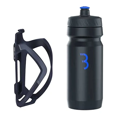 Afbeelding van BBB Cycling FlexCage Lichtgewicht Bidonhouder met Bidon 550ml Zwart / Blauw Racefiets &amp; Mountainbike Drinkbushouder Fiets BBC 36C
