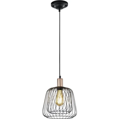 Afbeelding van TRIO SANNA Hanglamp Zwart excl. 1x E27 60W