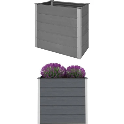 Afbeelding van Plantenbak verhoogd 100x50x91 cm HKC grijs