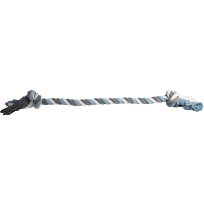 Afbeelding van Flamingo Jim Met 2 Knopen Speelgoed Honden Hs Katoen Knoopbeen Blauw/wit/grijs Jumbo 115cm 1st 138240