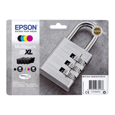 Image de Epson 35XL Multipack Pack de 4 XL noir, jaune, cyan, magenta original cartouche d&#039;encre pour WorkForce Pro WF 4720, 4720DWF, 4725DWF, 4730, 4730DTWF, 4740, 4740DTWF