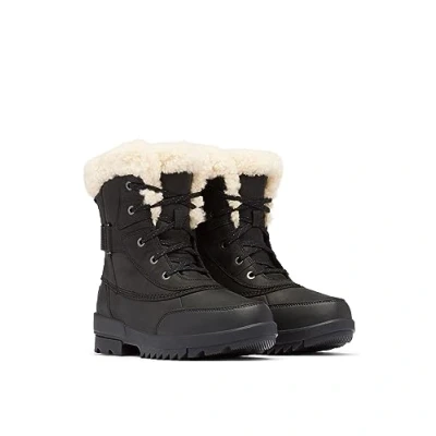 Afbeelding van Sorel Torino Snowboots, Dames, Maat: 36.5, Black/sea salt Leer en textiel