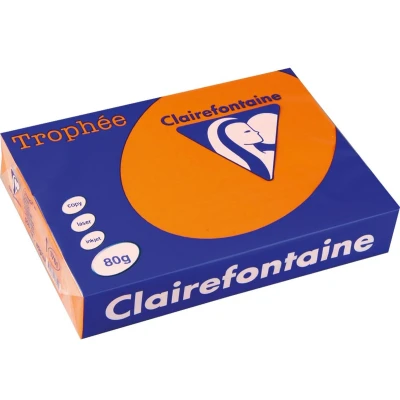 Afbeelding van Clairefontaine Trophée Intens, gekleurd papier, A4, 80 g, 500 vel, feloranje