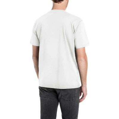 Afbeelding van Replay Heren T Shirt regular fit Wit M Ronde Hals Volwassenen