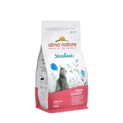Afbeelding van Almo Nature Holistic Droogvoer voor gesteriliseerde katten Zalm 400 gram