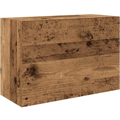Afbeelding van Badkamerwandkast 60x25x40 cm bewerkt hout oud houtkleurig