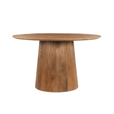 Afbeelding van Salvator ronde eettafal Ø130 cm hout naturel