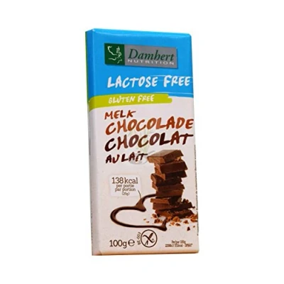 Afbeelding van Damhert Chocoladereep Melk Glutenvrij en Lactosevrij 3 x 100 gr Voordeelverpakking