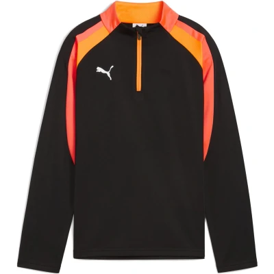 Afbeelding van PUMA IndividualLIGA 1/4 Zip Top Jr Unisex sportshirt Black Heat Fire