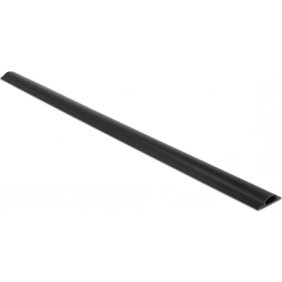 Afbeelding van Kunststof kabelgoot half rond met zelfklevende plakstrip 100 x 3 cm / zwart