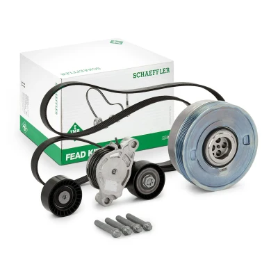 Afbeelding van INA 529 0516 20 Poly V riem set Met krukaspoelie Generatorvrijloop controleren en indien nodig vervangen BMW: 2 Gran Tourer, X1, MINI: Hatchback