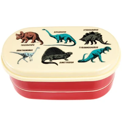 Afbeelding van Rex london bento box met bestek prehistoric land