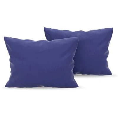 Afbeelding van Dreamzie, kussensloop, 40 x 70 cm, 2 stuks, van zachte en geborstelde microvezel, Oeko Tex® gecertificeerd, donkerblauw