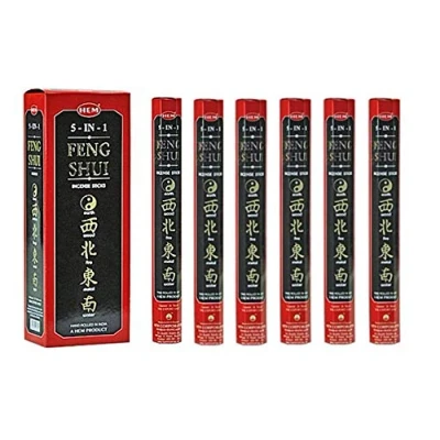 Afbeelding van HEM Feng Shui 5 in 1 wierook 6 pakjes