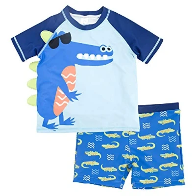 Afbeelding van 2 delig badpak voor jongens van 3 tot 8 jaar, Blauw
